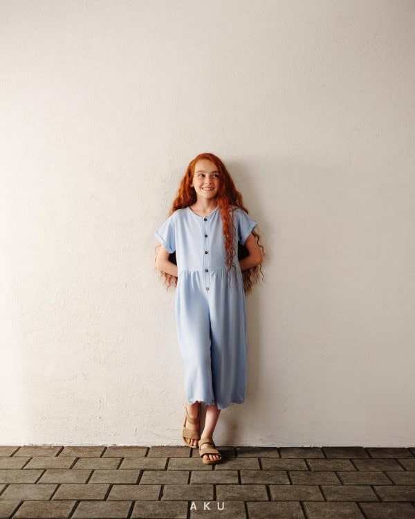 سرهمی لینن دخترانه AKU