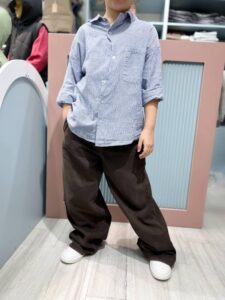 استایل پیراهن (شومیز) راه راه آبی AKU