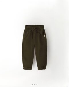 شلوار کتان پایین کش دار AKU، دخترانه پسرانه سبز ارتشی