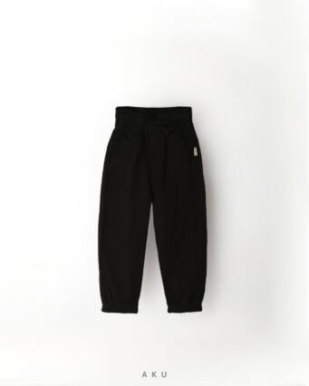 شلوار کتان پایین کش دار AKU، دخترانه پسرانه مشکی