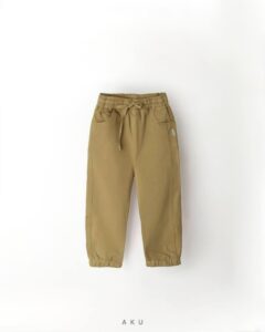 شلوار کتان پایین کش دار AKU، دخترانه پسرانه سبز لیمویی