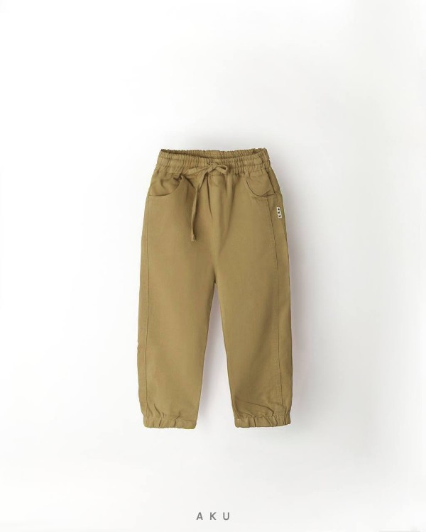 شلوار کتان پایین کش دار AKU، دخترانه پسرانه سبز لیمویی