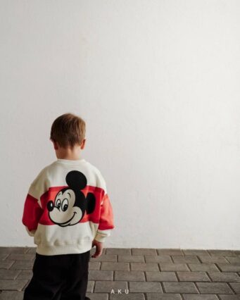 گالری سوم استایل بلوز دورس سه نخ (داخل کرک) میکی موس AKU، دخترانه پسرانه