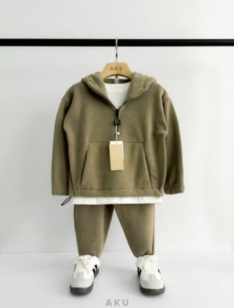 ست هودی و شلوار پلار AKU، دخترانه پسرانه، زیتونی