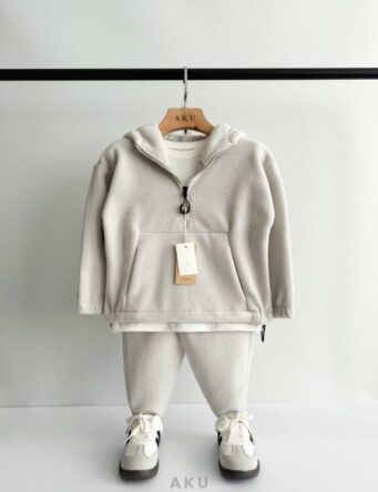 ست هودی و شلوار پلار AKU، دخترانه پسرانه، نقره ای