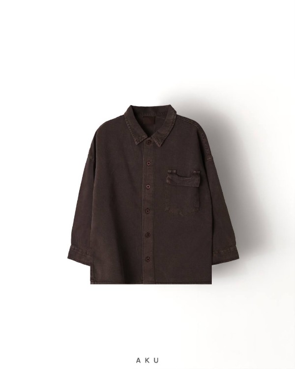 پیراهن کتان لخت AKU، قهوه ای تیره