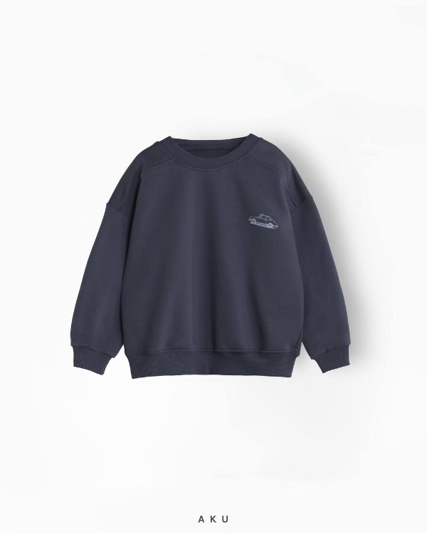 بلوز دورس چاپی طرح ماشین، آبی