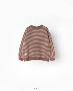 بلوز دورس راه راه AKU، قهوه ای