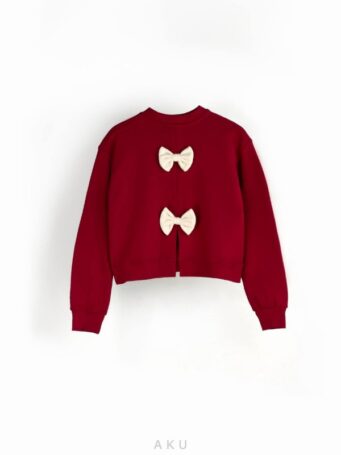 زاویه پشت بلوز دورس دخترانه پشت پاپیون AKU قرمز