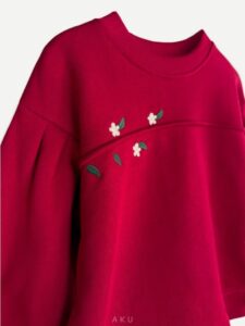 گالری بلوز دورس گلدوزی یلدایی قرمز