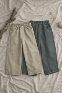 شلوار نیم بگ کتان AKU