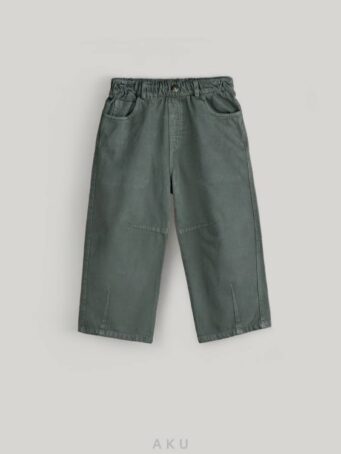 تصویر شلوار نیم بگ کتان AKU، سبز